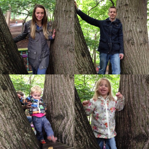 The Jobling family at BeWILDerwood