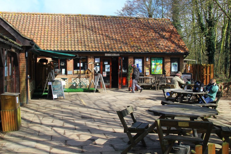The shop and outside picnic benches